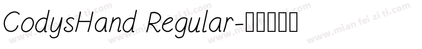 CodysHand Regular字体转换
